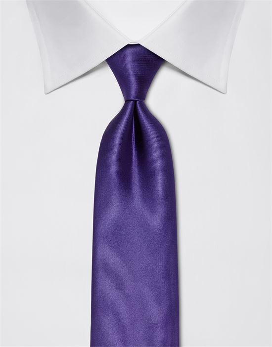 Tie, pure silk, plain coloured