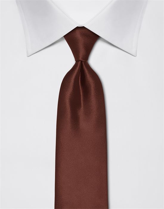 Tie, pure silk, plain coloured