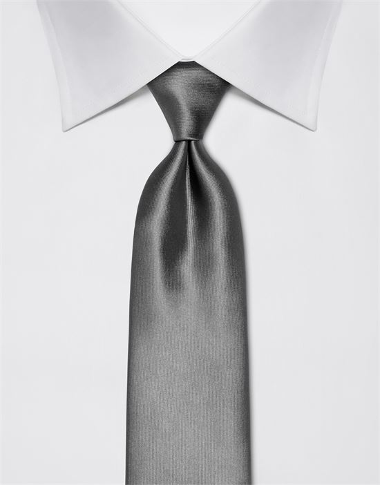 Tie, pure silk, plain coloured