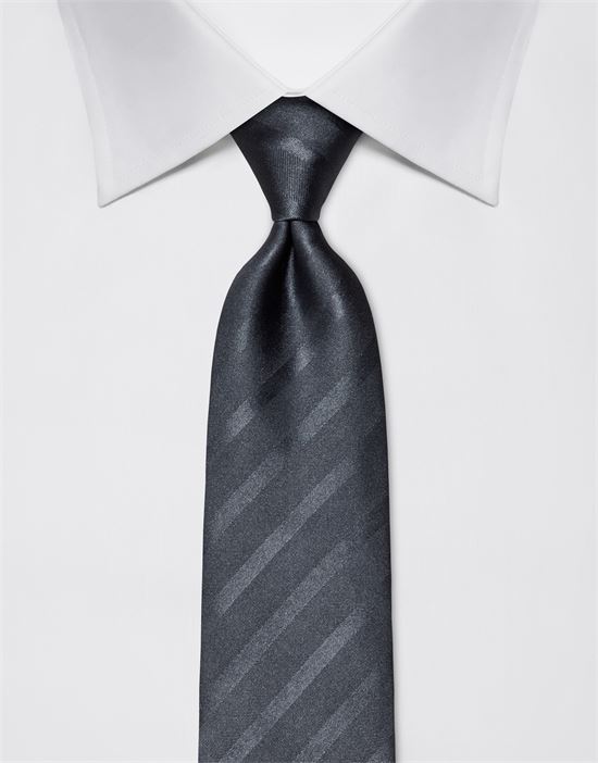 Tie, pure silk, tone in tone striped