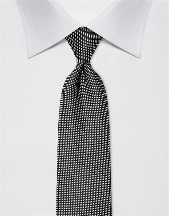 Tie, pure silk, checked