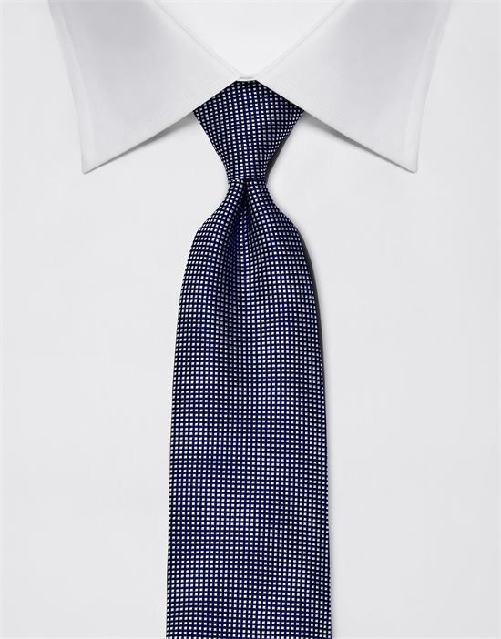 Tie, pure silk, checked