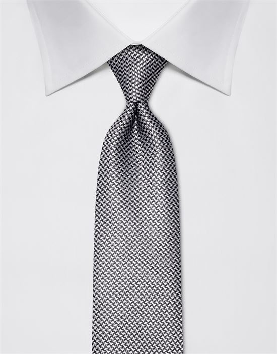 Tie, pure silk, houndstooth