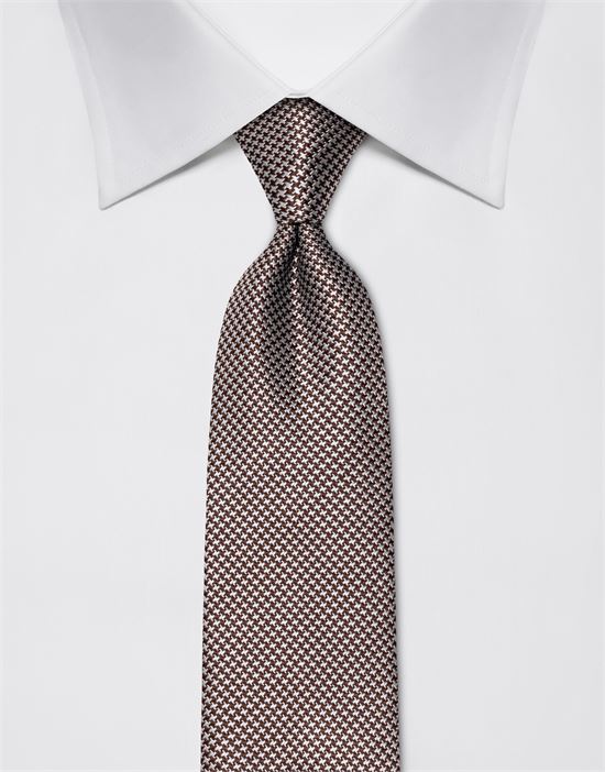 Tie, pure silk, houndstooth