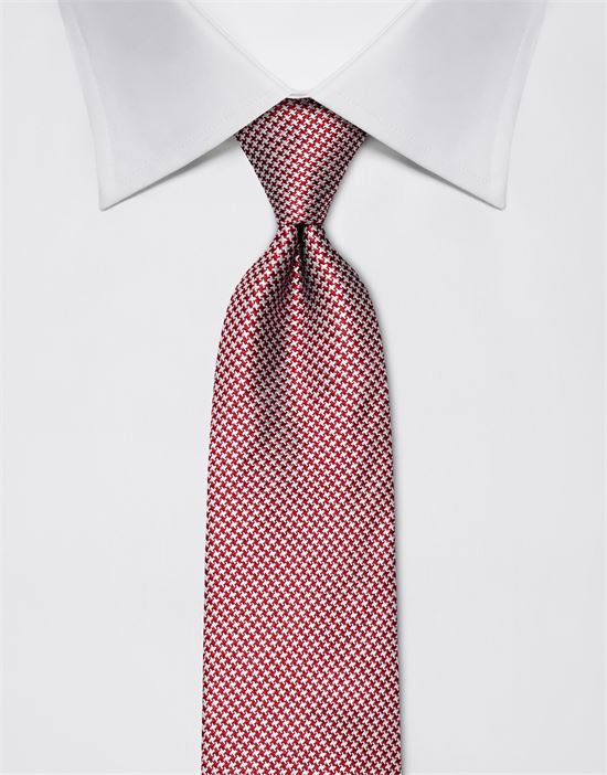 Tie, pure silk, houndstooth