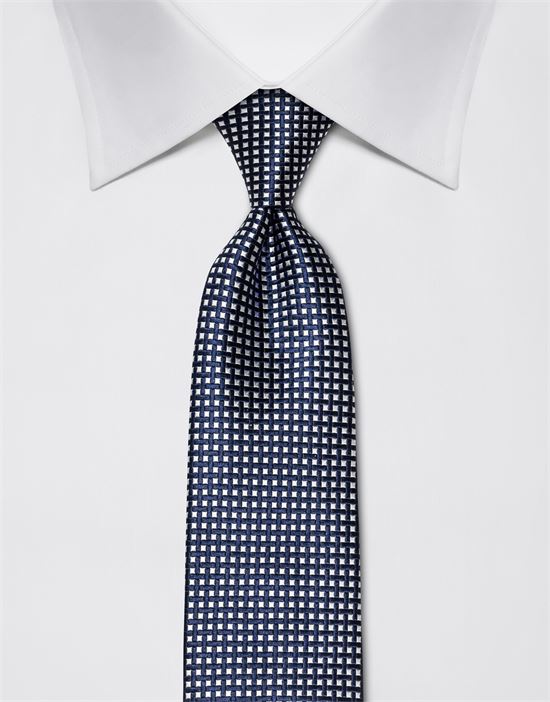 Tie, pure silk, checked