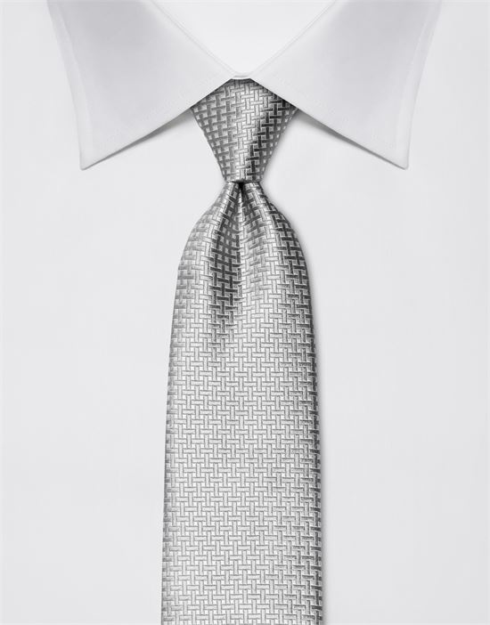 Tie, pure silk, checked