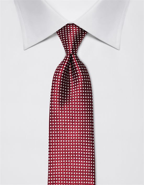 Tie, pure silk, checked