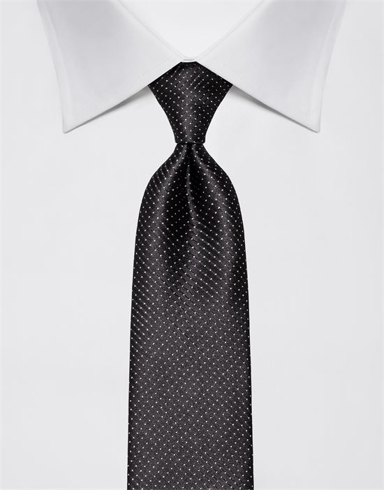 Tie, pure silk, dotted pattern