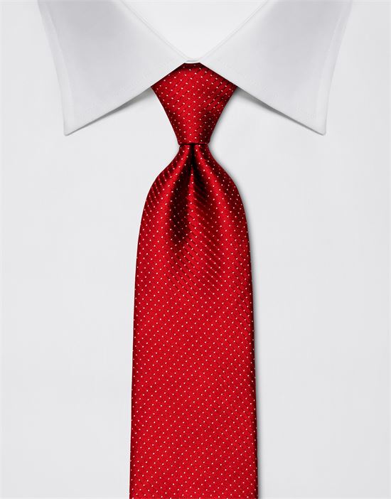 Tie, pure silk, dotted pattern