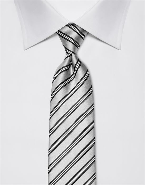 Tie, pure silk, striped