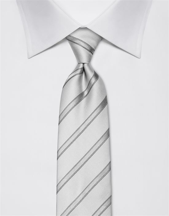 Tie, pure silk, striped