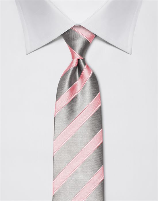 Tie, pure silk, striped