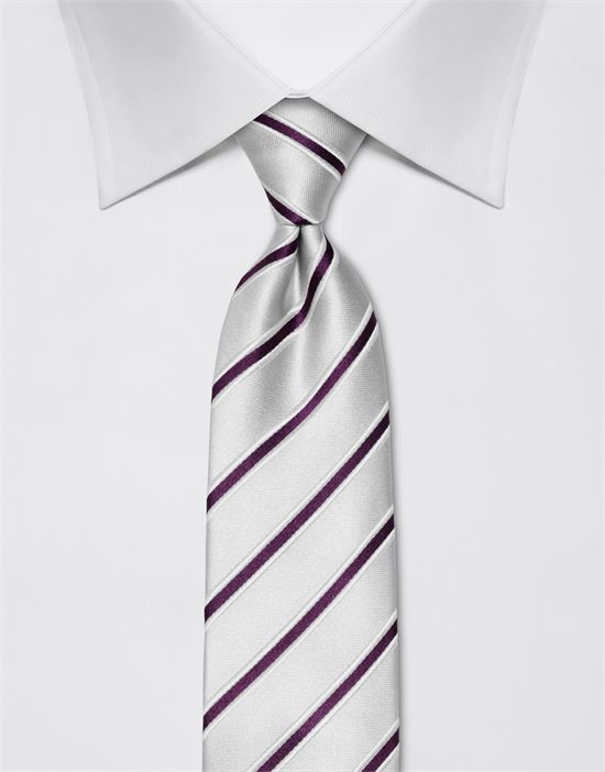 Tie, pure silk, striped