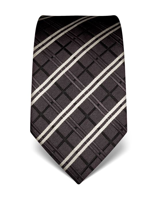 Tie, pure silk, checked