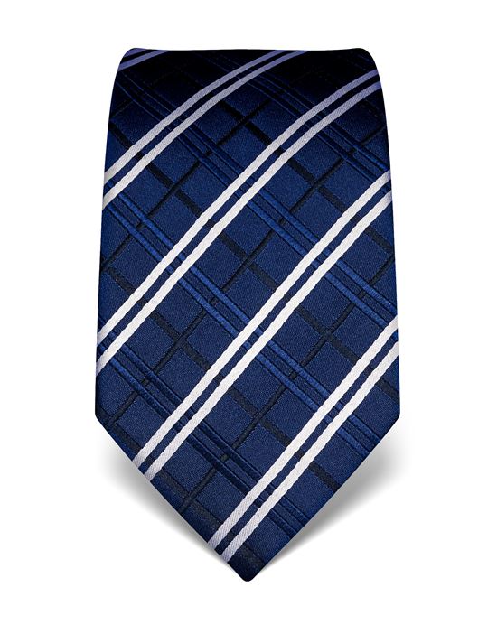 Tie, pure silk, checked