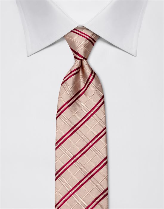 Tie, pure silk, checked