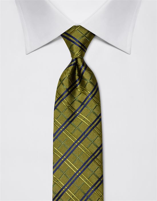 Tie, pure silk, checked