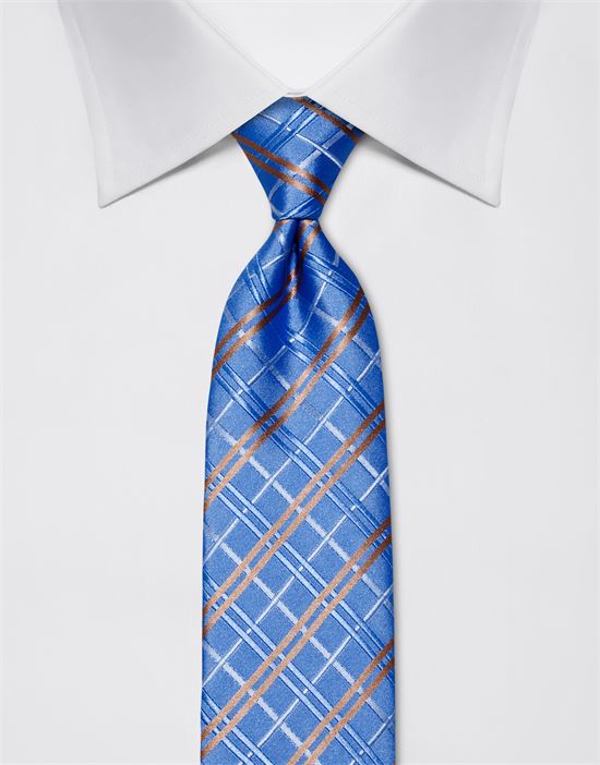 Tie, pure silk, checked