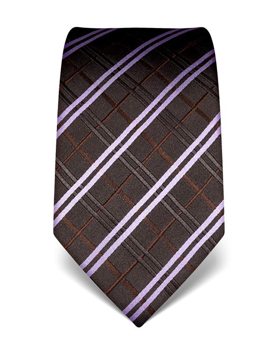 Tie, pure silk, checked