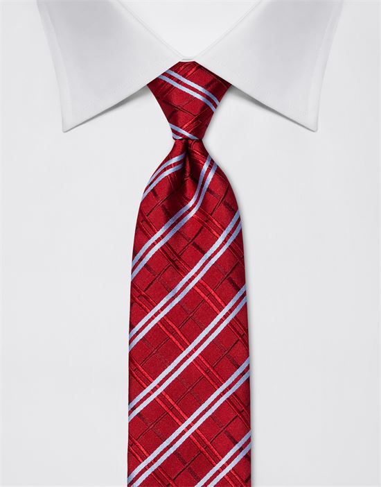 Tie, pure silk, checked