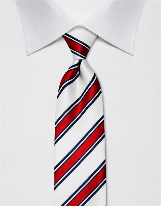 Tie, pure silk, striped