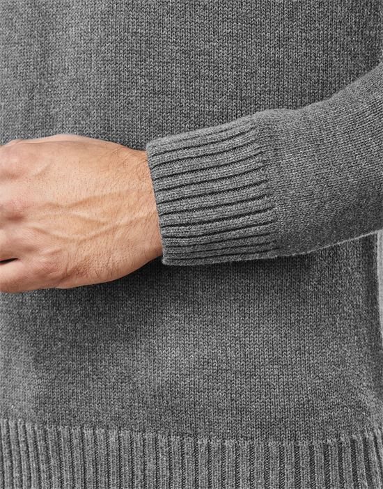 Jumper, chunky knit, with shawl collar