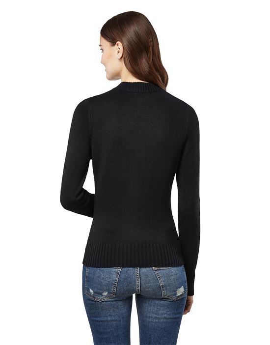 Jumper with ribbed turtle-neck