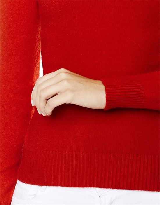 Jumper with ribbed turtle-neck