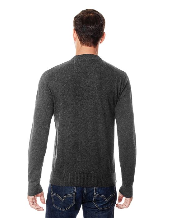 Jumper with ribbed V-neck, slim-fit