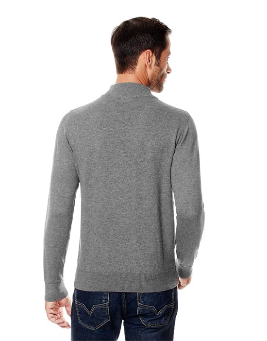 Jumper with ribbed turtle-neck, slim-fit