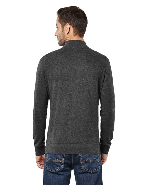 Jumper with ribbed turtle-neck, slim-fit