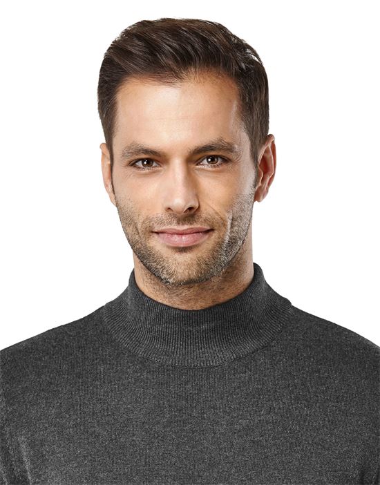 Jumper with ribbed turtle-neck, slim-fit