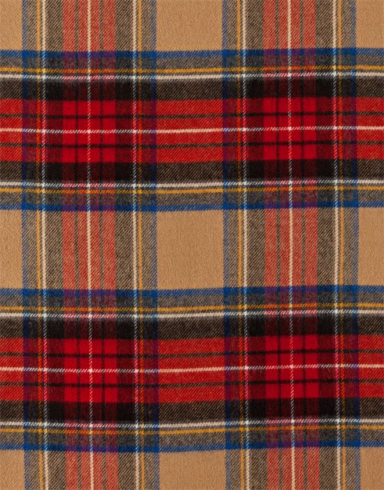 Scarf - classic tartan pattern - fringed, soft like cashmere