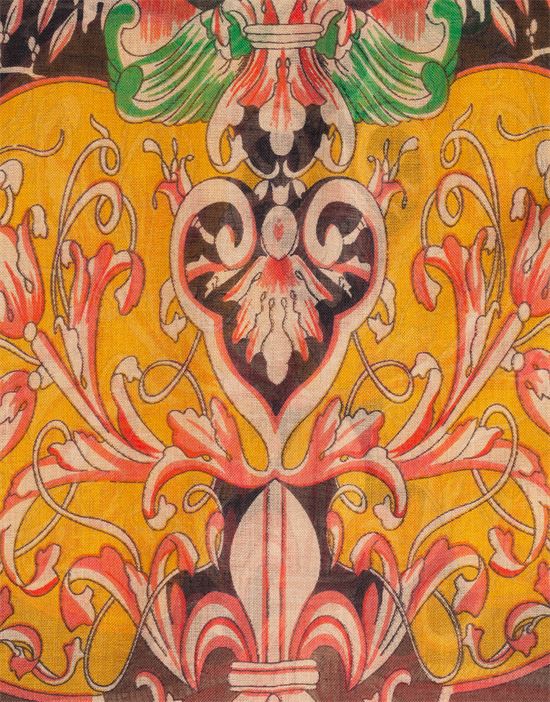 Scarf, fashionable - heraldic pattern