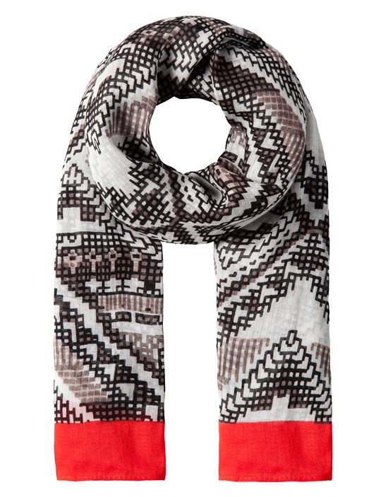 Scarf, fashionable - with aztec-pattern