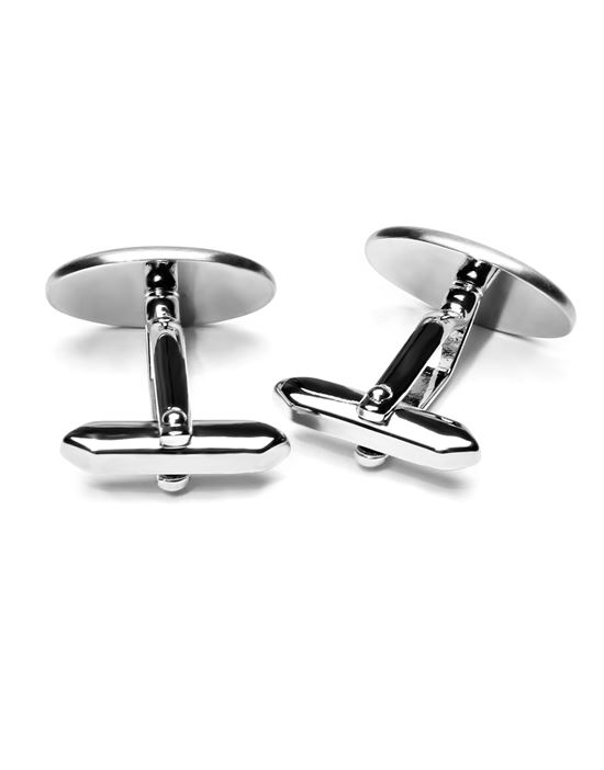 Cuff-Links, rhodium plated