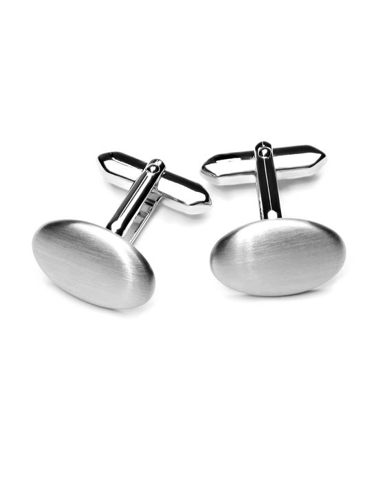 Cuff-Links, rhodium plated