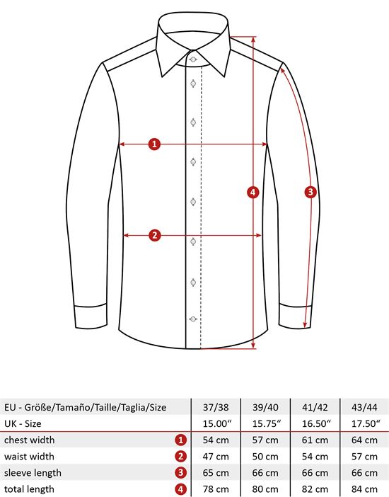 Hemd, slim-fit, Haifischkragen, uni - bügelfrei